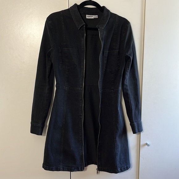 Noisy May Zipped Denim Dress - Picture 2 of 5
